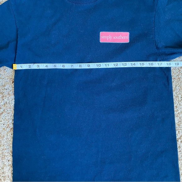 Simply Southern Navy Blue and Hot Pink Zebra Tee Shine Bright - Picture 8 of 11